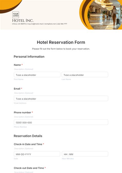example of reservation form|Hotel Reservation Form Template .